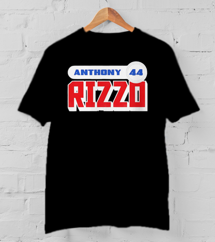 Anthony Rizzo 44 Red Blue Block Jersey Number T-Shirt