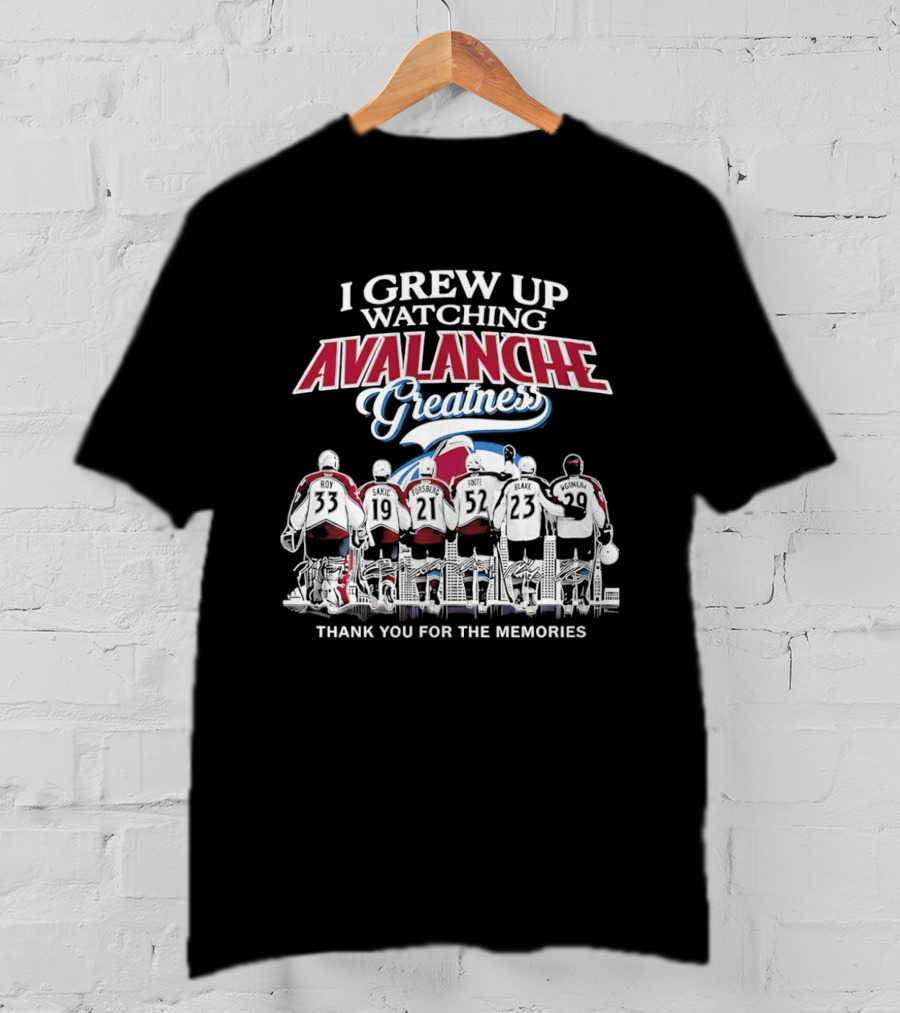 I Grew Up Ing Avalanche Greatness Thank You For The Memories 2026 T-Shirt