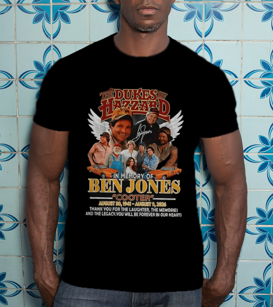 The Dukes Of Hazzard Ben Jones Cooter Tribute Thank You For The Laughter And Legacy T-Shirt