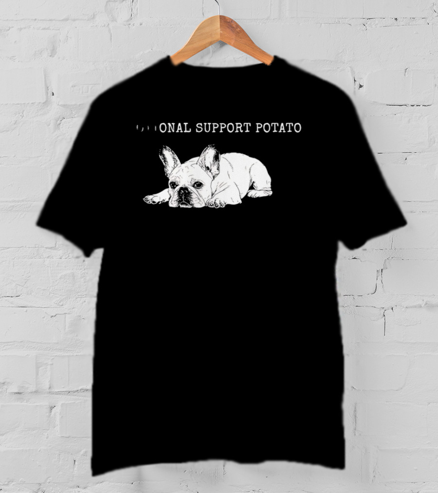 Emotional Support Potato French Bulldog Dog Lovers Humor T-Shirt