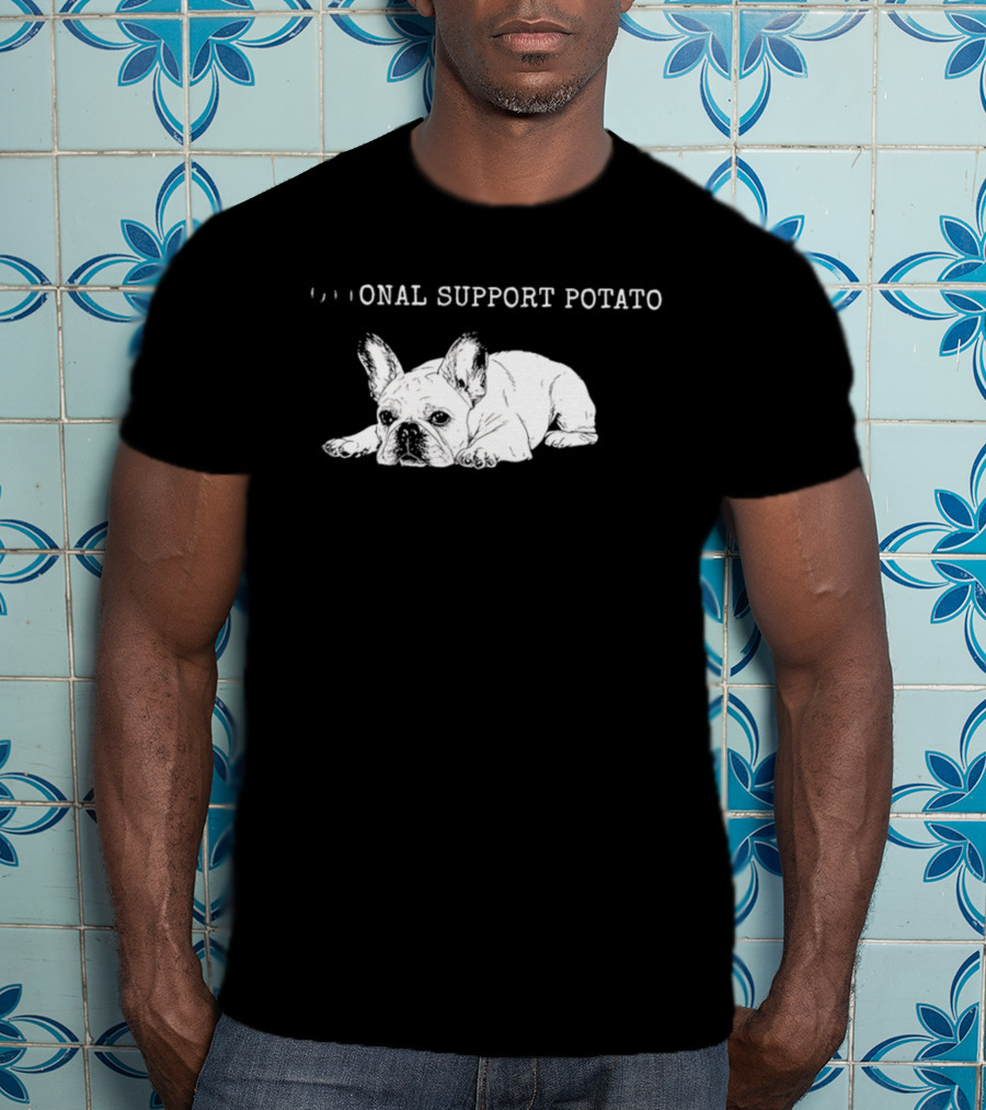 Emotional Support Potato French Bulldog Dog Lovers Humor T-Shirt