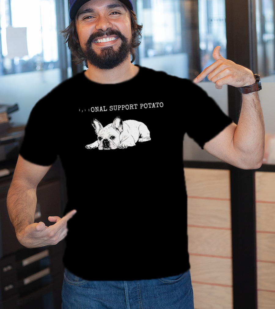 Emotional Support Potato French Bulldog Dog Lovers Humor T-Shirt