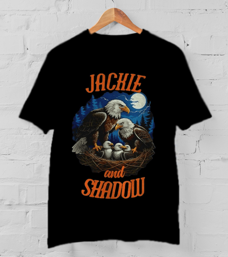 Jackie And Shadow Bald Eagles Together In Nest Under Moonlight 2012 2026 T-Shirt