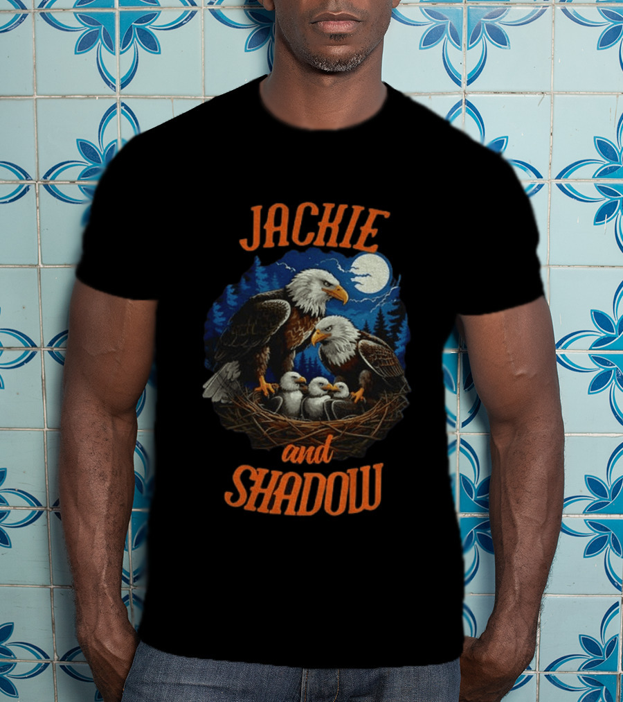 Jackie And Shadow Bald Eagles Together In Nest Under Moonlight 2012 2026 T-Shirt