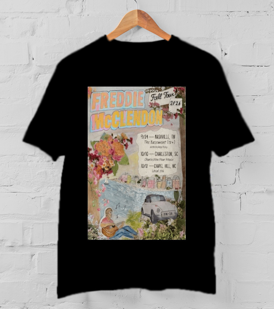 Freddie McClendon Fall Tour 2026 Nashville The Basement Concert T-Shirt