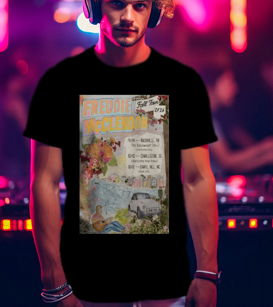 Freddie McClendon Fall Tour 2026 Nashville The Basement Concert T-Shirt
