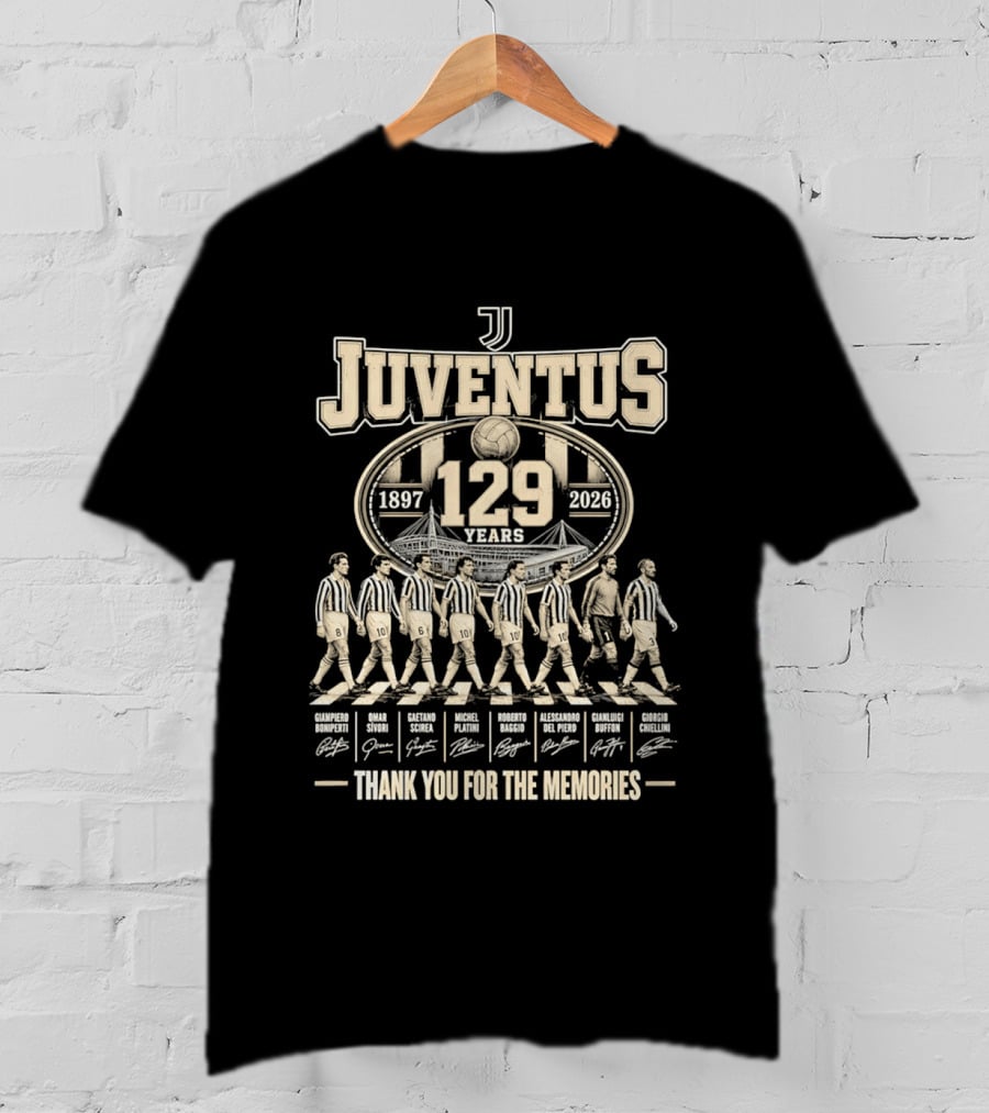 Juventus 129 Years 1897 2026 Thank You For The Memories T-Shirt
