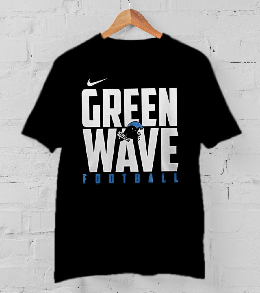 Nike Green Wave Football Tulane T-Shirt