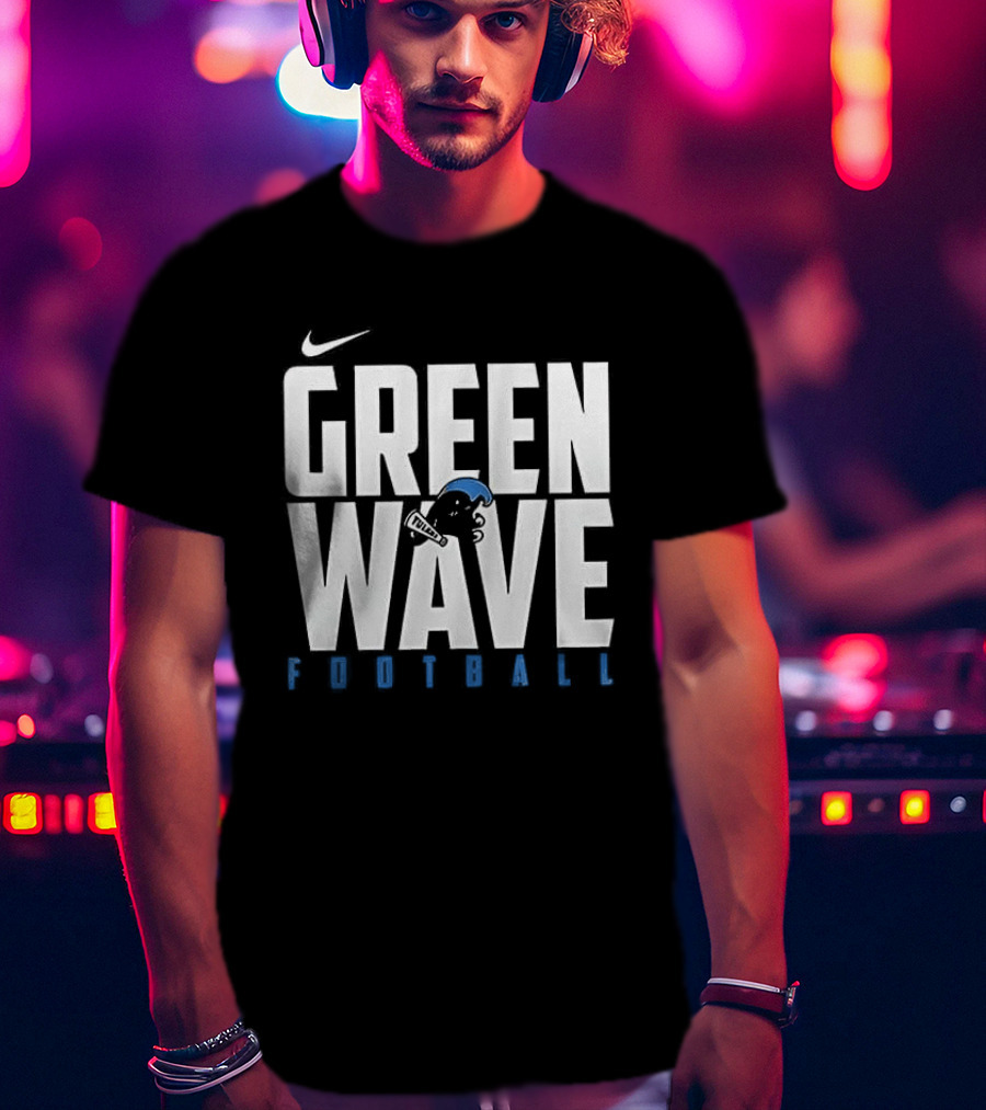 Nike Green Wave Football Tulane T-Shirt