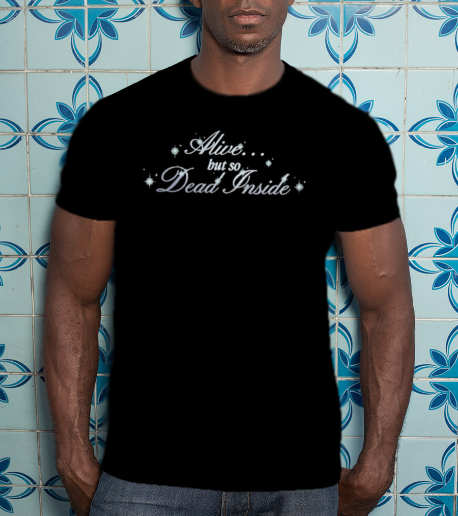 Hannah Diamond Fade Away Alive But So Dead Inside Text With Stars T-Shirt
