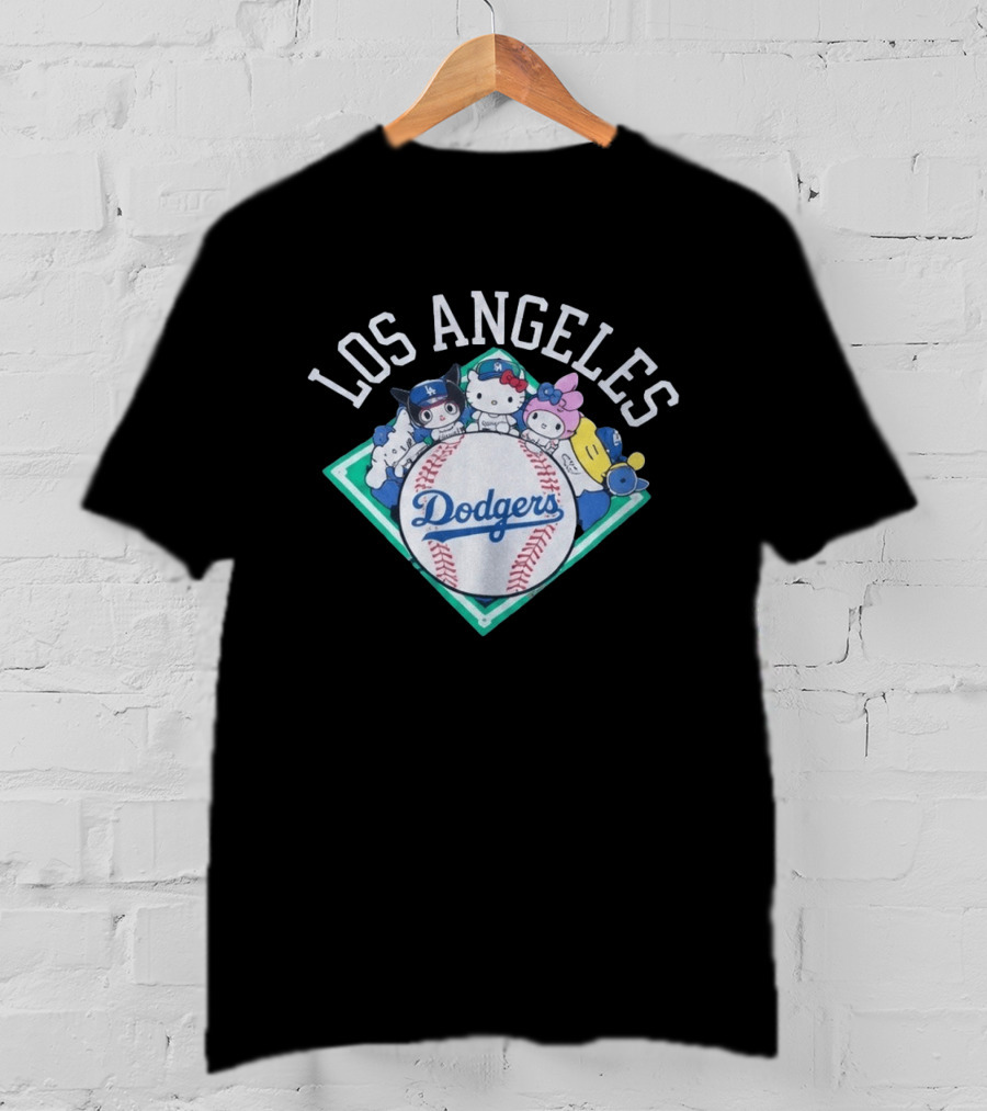 Hello Kitty And Friends Los Angeles Dodgers Collaboration T-Shirt