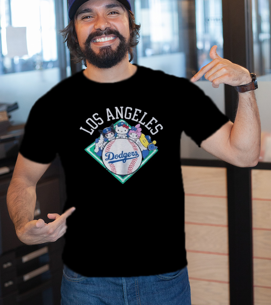 Hello Kitty And Friends Los Angeles Dodgers Collaboration T-Shirt