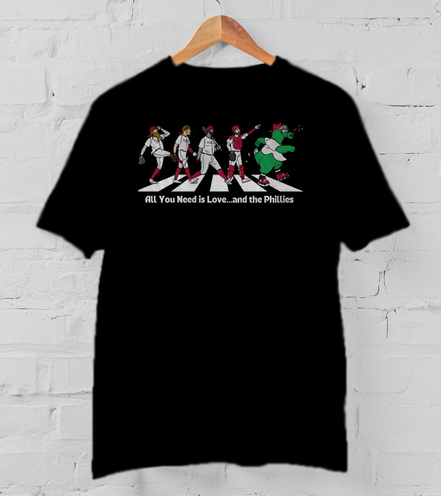 Philadelphia Phillies Abbey Road All You Need Is Love And The Phillies T-Shirt