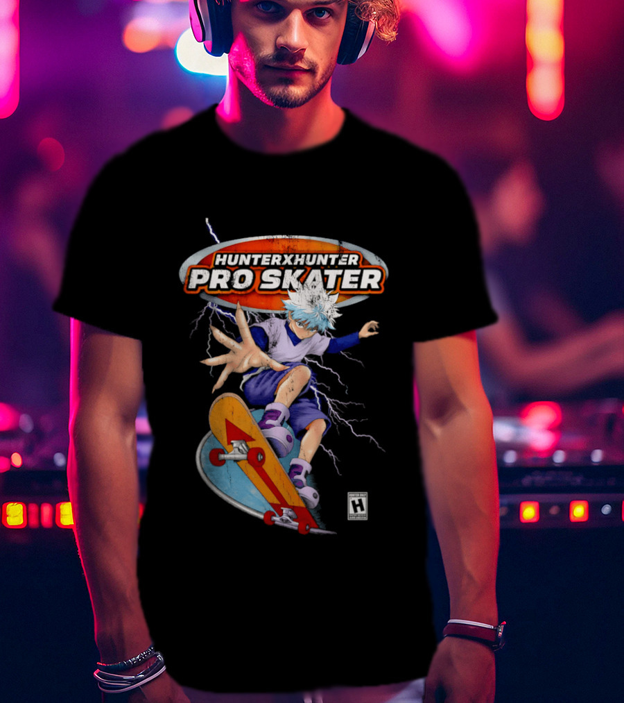 Hunter X Hunter Pro Skater Killua Zoldyck Lightning Skateboard T-Shirt