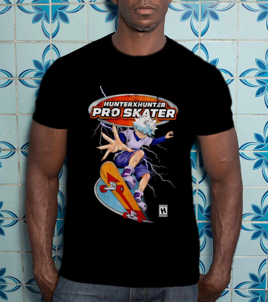 Hunter X Hunter Pro Skater Killua Zoldyck Lightning Skateboard T-Shirt