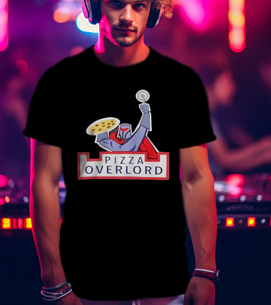Pizza Overlord Knight With Pizza Slice And Cutter T-Shirt