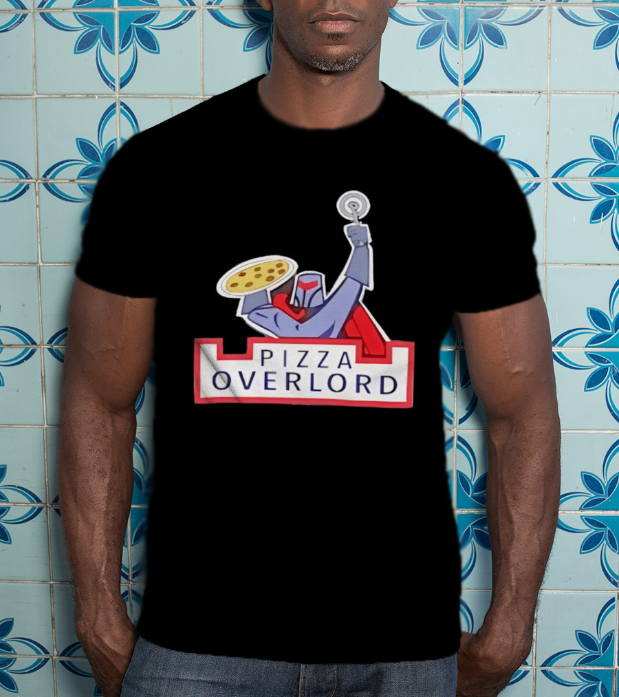 Pizza Overlord Knight With Pizza Slice And Cutter T-Shirt