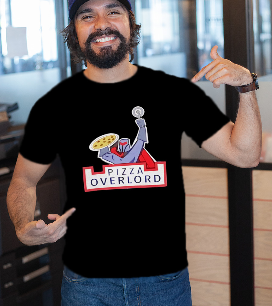 Pizza Overlord Knight With Pizza Slice And Cutter T-Shirt