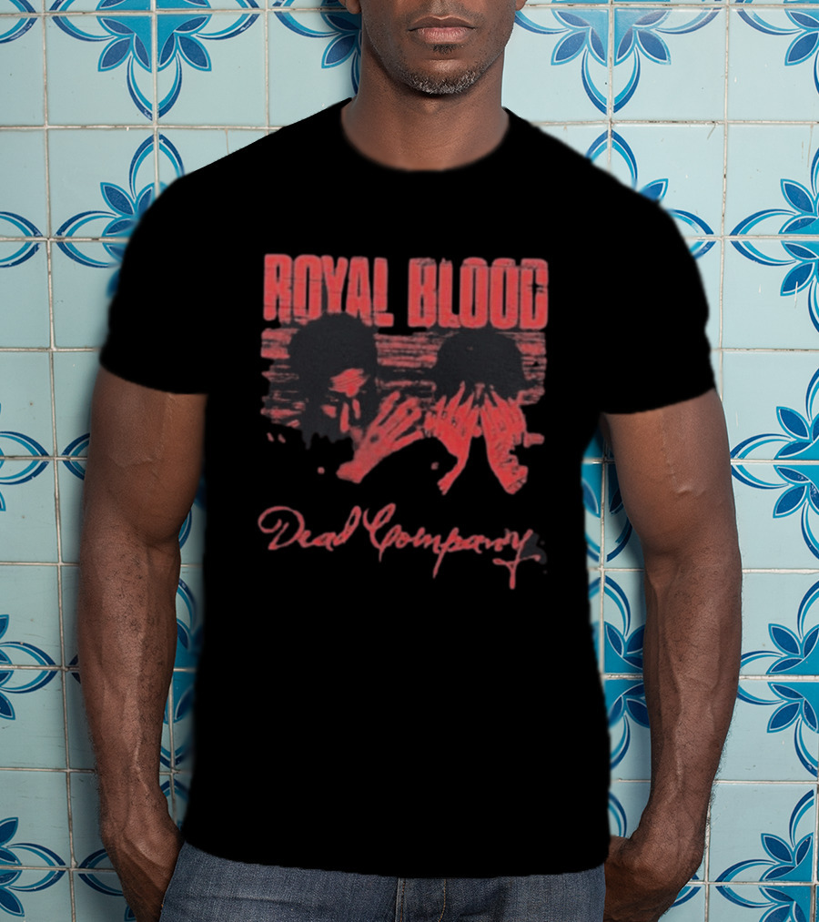 Royal Blood Dead Company Faded Texture Abstract Face T-Shirt