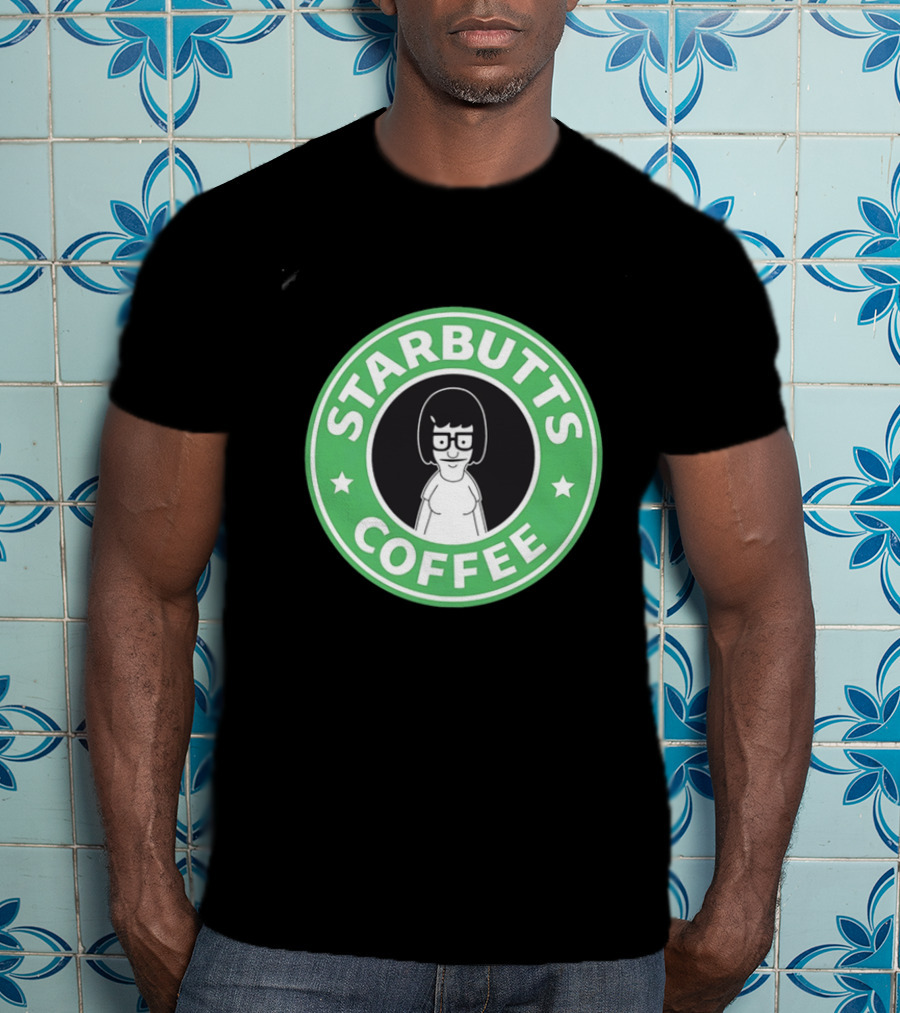 Starbutts Coffee Parody Tina Belcher Green Circular T-Shirt