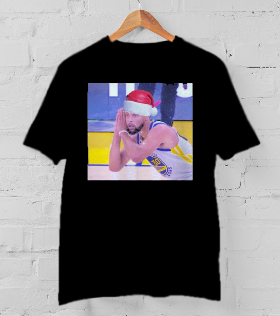 Steph Curry Night Night Xmas 2026 Santa Hat Basketball Fan Holiday T-Shirt