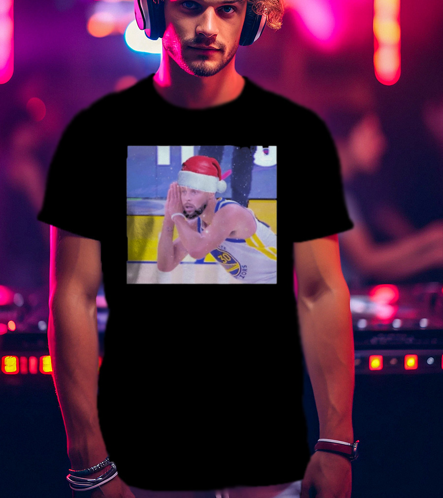 Steph Curry Night Night Xmas 2026 Santa Hat Basketball Fan Holiday T-Shirt