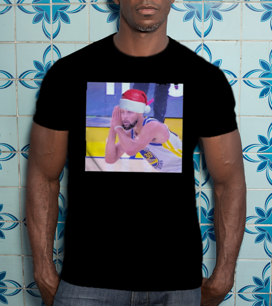 Steph Curry Night Night Xmas 2026 Santa Hat Basketball Fan Holiday T-Shirt