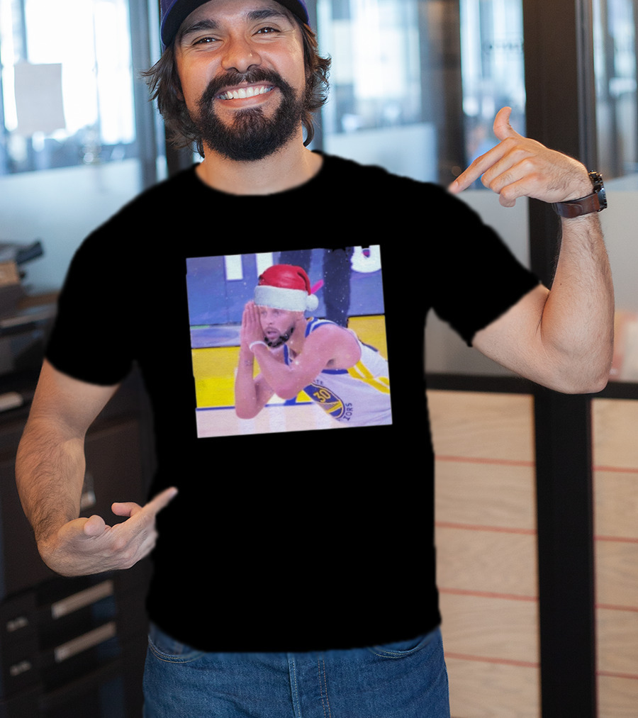 Steph Curry Night Night Xmas 2026 Santa Hat Basketball Fan Holiday T-Shirt