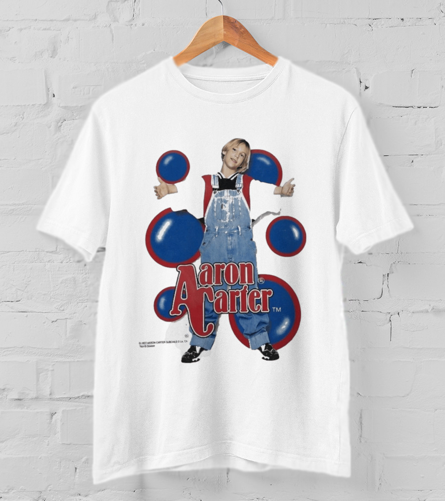 Aaron Carter 90s Overalls Style Pop Music Nostalgia T-Shirt