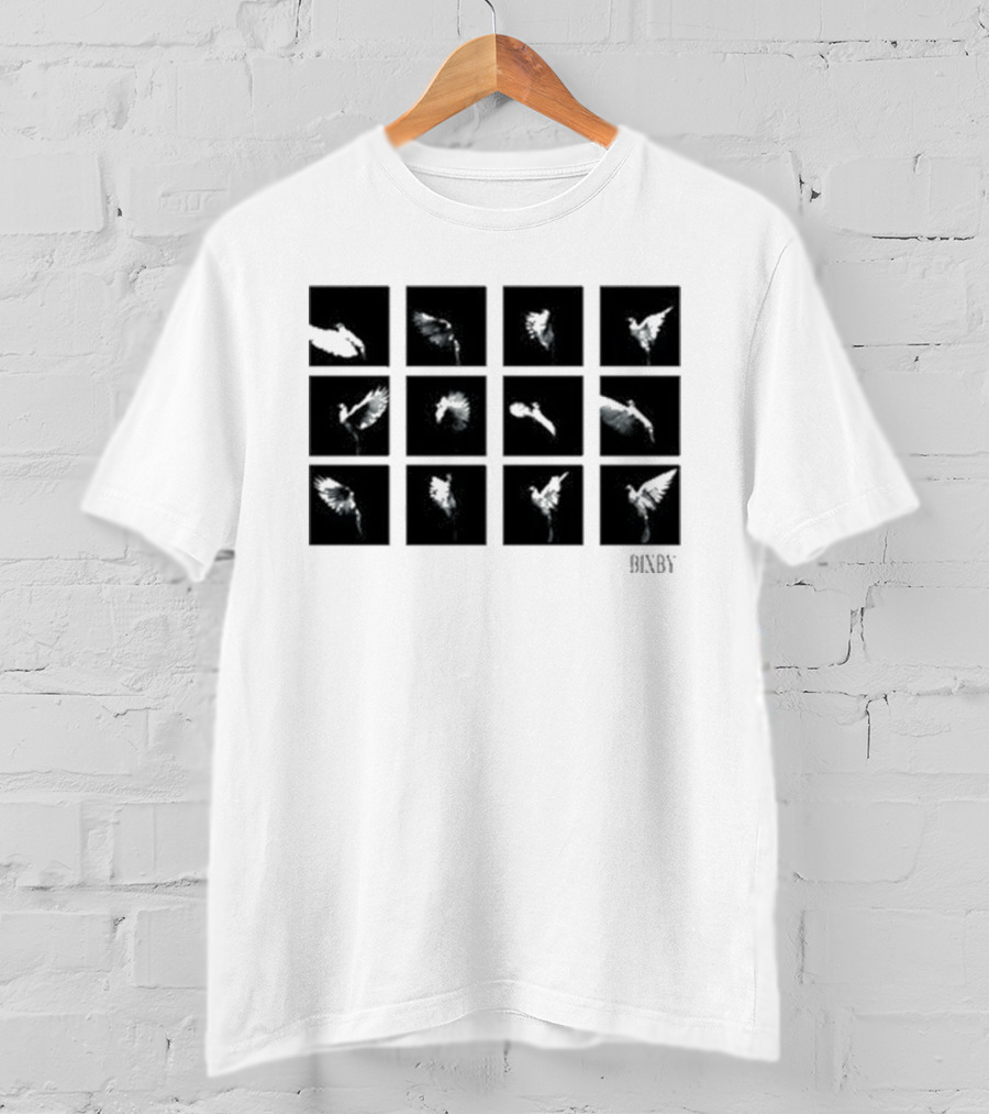 Bixby Doves Tour Music Album Cover Concept With Artistic Bird Motifs T-Shirt