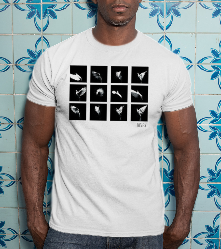 Bixby Doves Tour Music Album Cover Concept With Artistic Bird Motifs T-Shirt