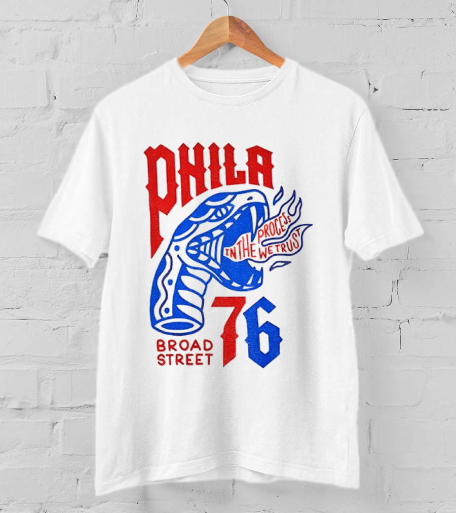 Phila 76 Broad Street In The Process We Trust Serpent T-Shirt