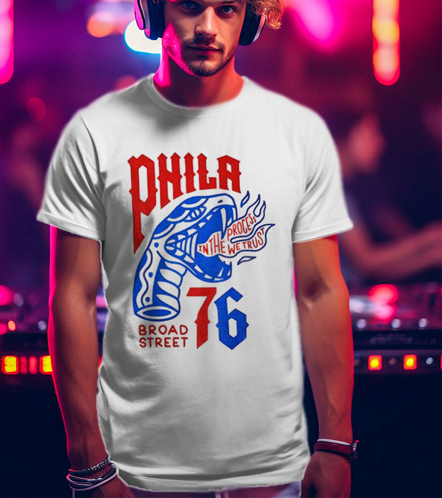 Phila 76 Broad Street In The Process We Trust Serpent T-Shirt