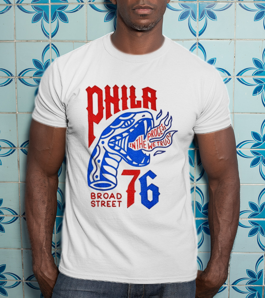 Phila 76 Broad Street In The Process We Trust Serpent T-Shirt