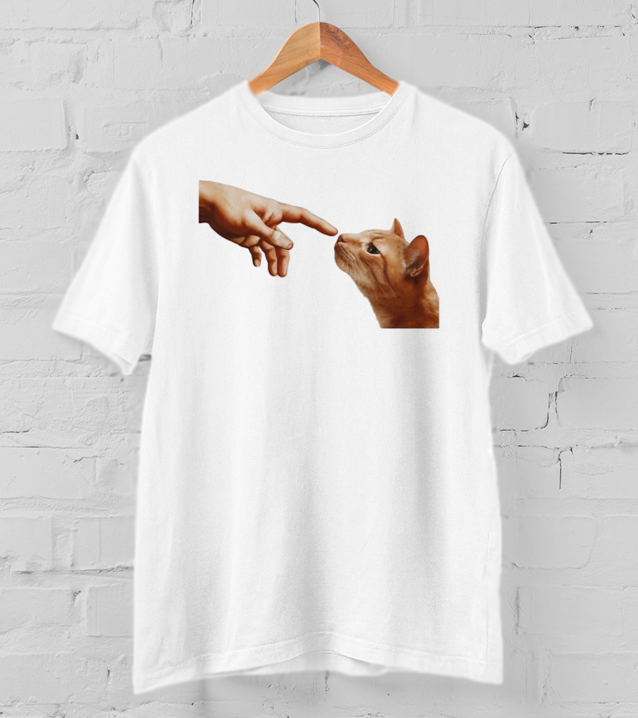 The Creation Of Adam Cat Edition T-Shirt