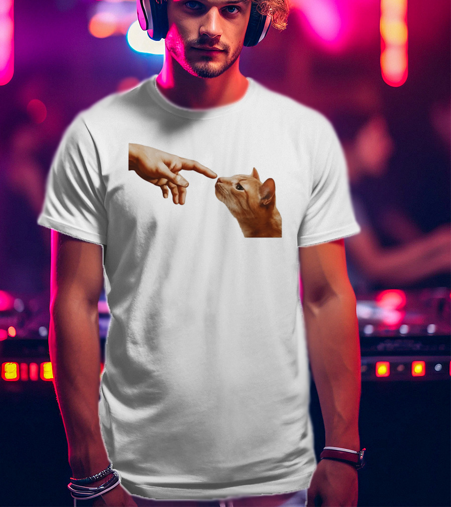 The Creation Of Adam Cat Edition T-Shirt