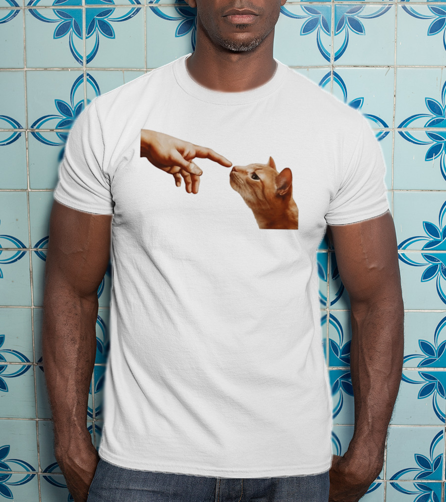 The Creation Of Adam Cat Edition T-Shirt