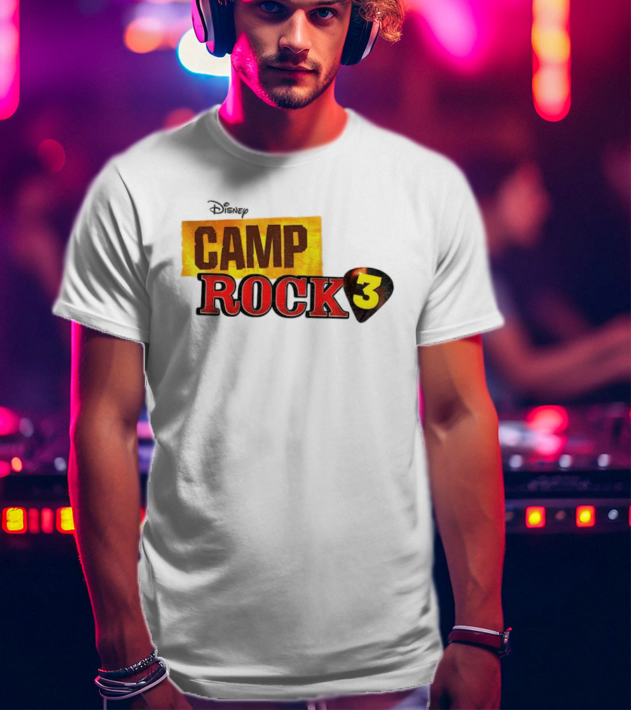 Disney Camp Rock 3 Logo And Guitar Pick T-Shirt