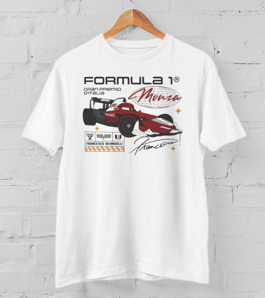 Formula 1 Gran Premio D'Italia Francesco Bernoulli Pixar Cars T-Shirt