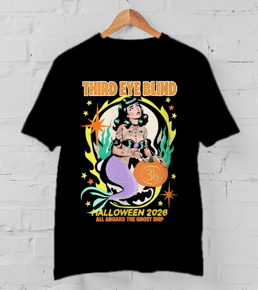 Third Eye Blind Halloween 2026 Mermaid All Aboard The Ghost Ship T-Shirt
