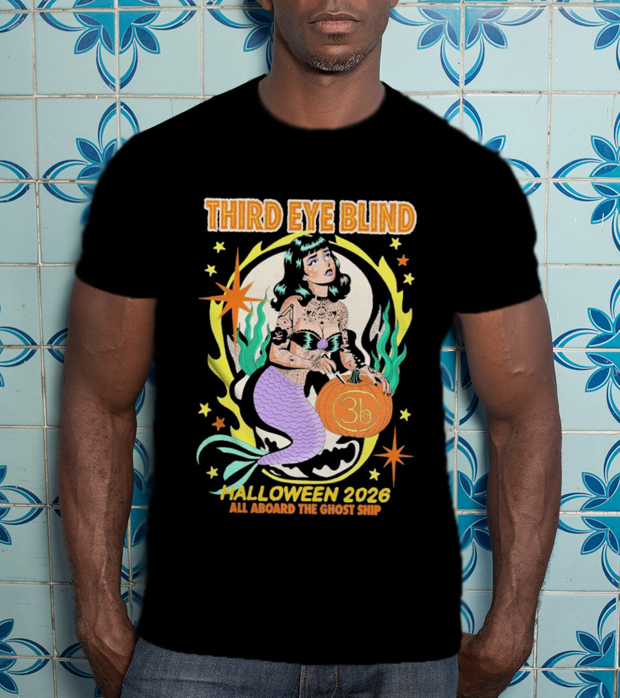 Third Eye Blind Halloween 2026 Mermaid All Aboard The Ghost Ship T-Shirt