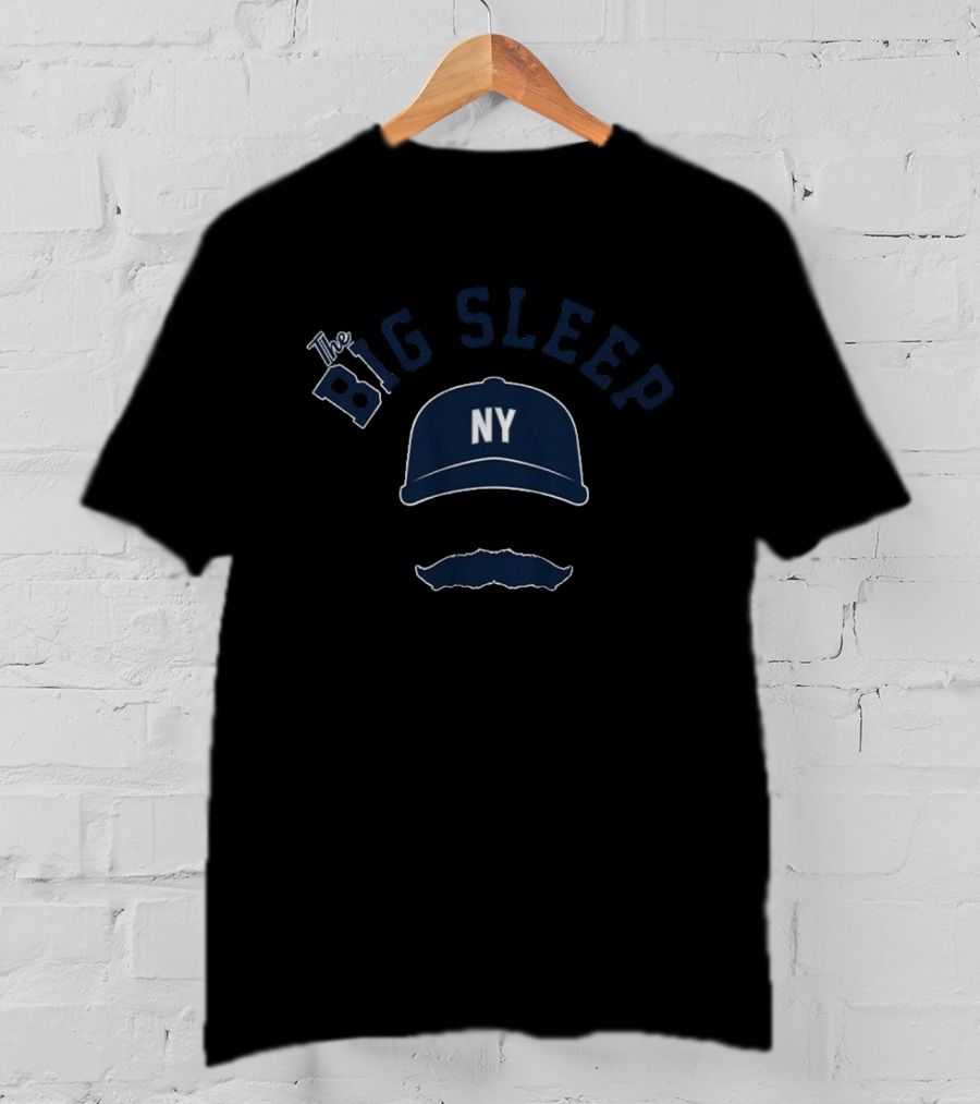 The Big Sleep NY Baseball Cap Moustache T-Shirt