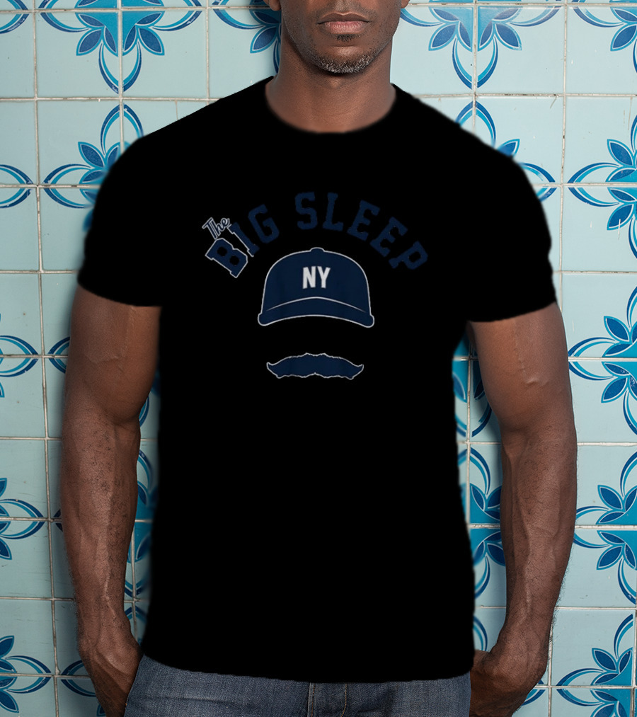 The Big Sleep NY Baseball Cap Moustache T-Shirt