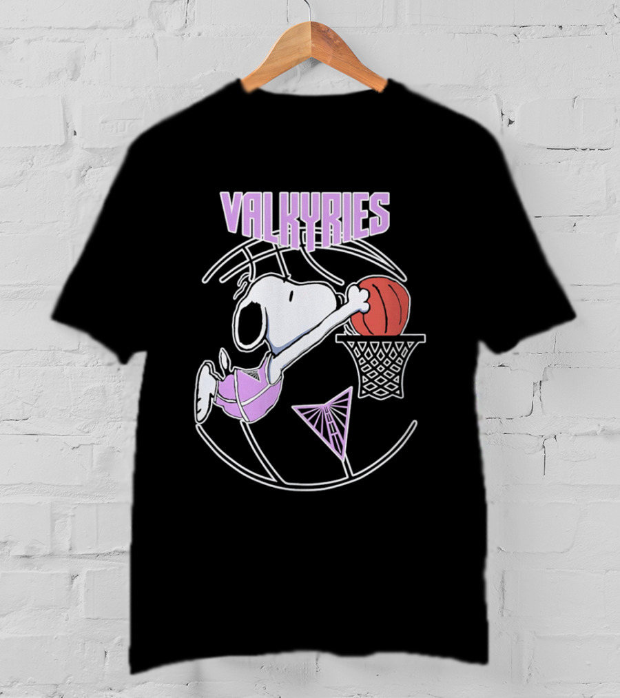 Valkyries Snoopy Basketball Slam Dunk T-Shirt