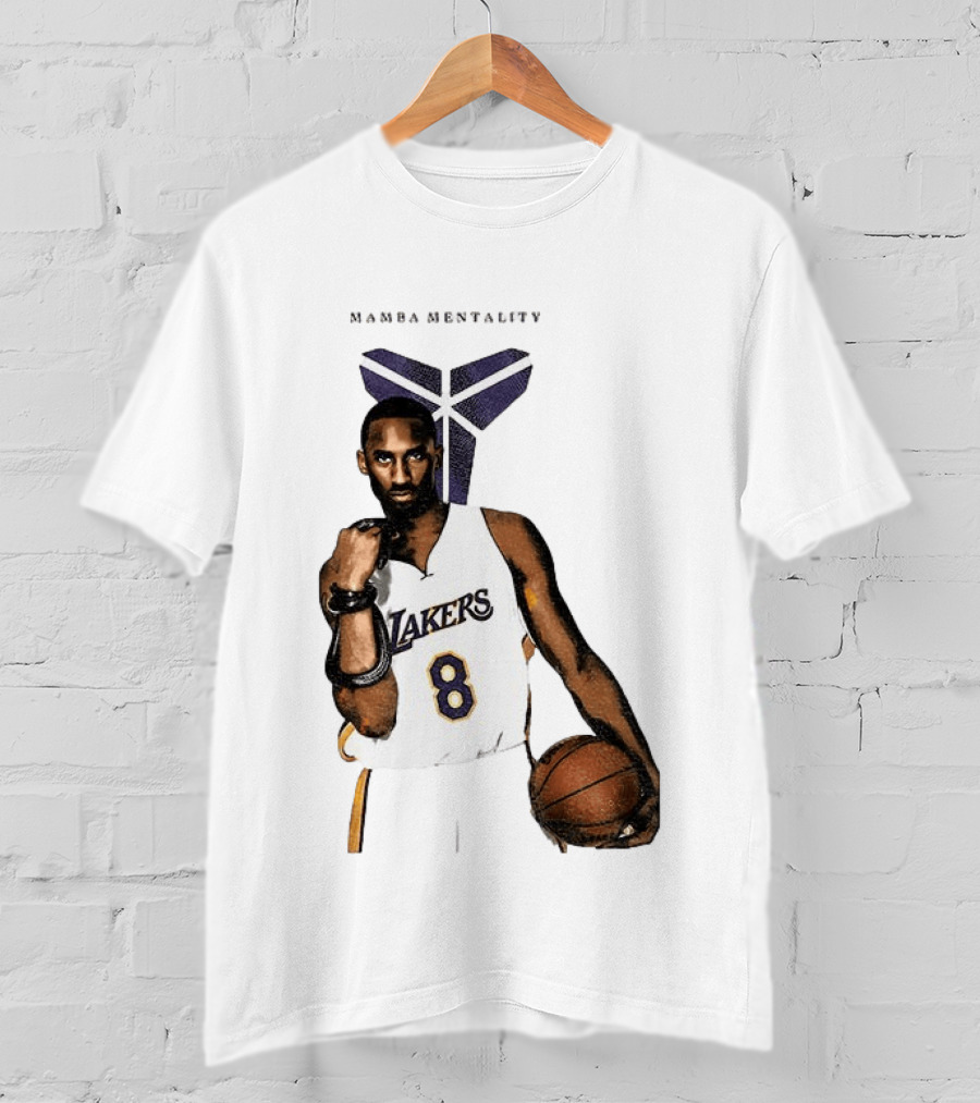 Kobe Bryant Mamba Mentality Los Angeles Lakers 8 Basketball Player T-Shirt