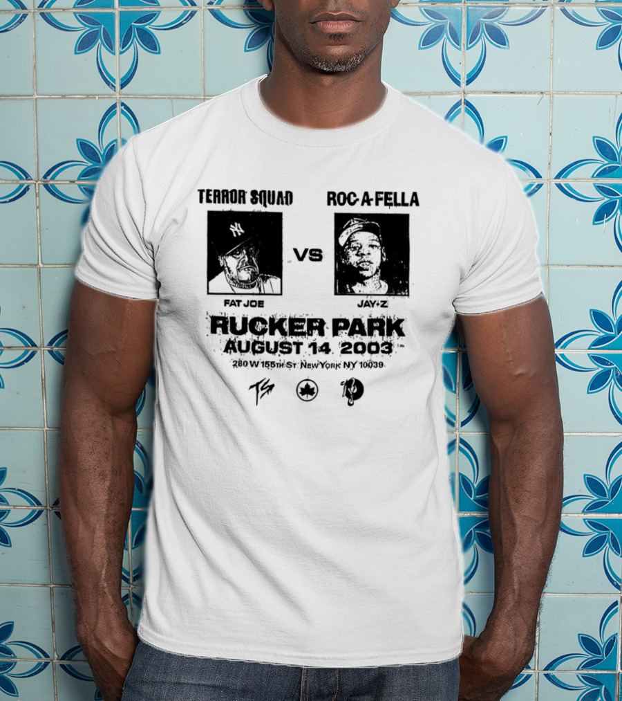 Terror Squad Fat Joe Vs Roc A Fella Jay Z Rucker Park August 30 2003 34th Annual Entertainer's Basketball Classic NYC T-Shirt
