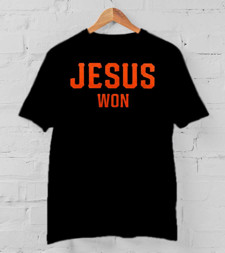 New York Giants 2026 Jesus Won Victory Celebration T-Shirt