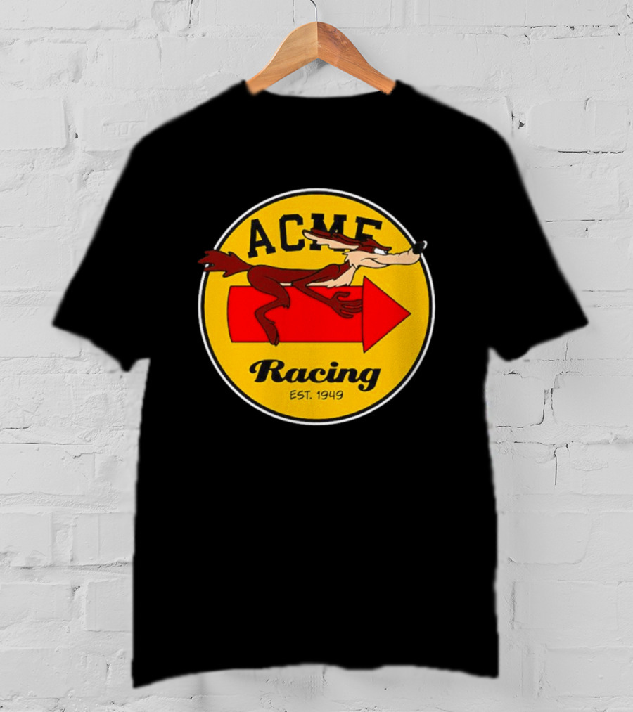 Acme Racing Wile E. Coyote Rocket Est 1949 Retro Cartoon T-Shirt