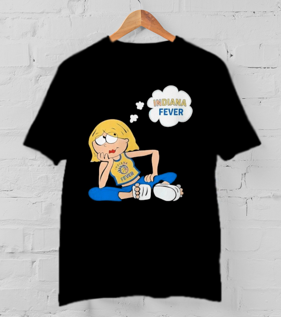 WNBA Indiana Fever Blonde Girl Cartoon Thought Bubble T-Shirt