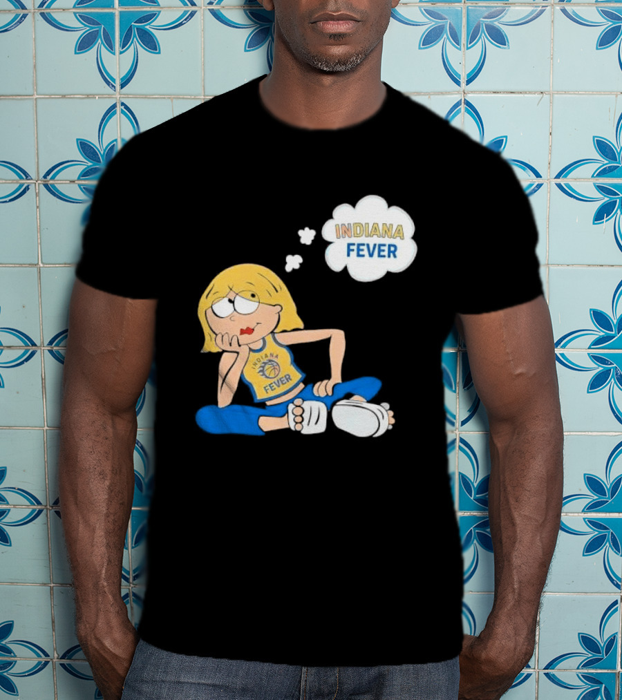WNBA Indiana Fever Blonde Girl Cartoon Thought Bubble T-Shirt